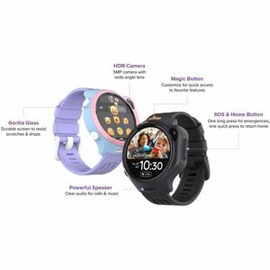 myFirst Fone R2 Smart Watch - Round - Children - G-sensor, Heart Rate Monitor, Temperature Sensor - Camera, Video Call, Vi