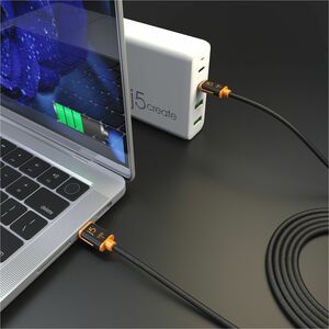 j5create JUCX25L18-N 1,80 m USB-C Cabo de transferência de dados - 1 / Pack - Cable for Tablet, Smartphone, Notebook, Comp