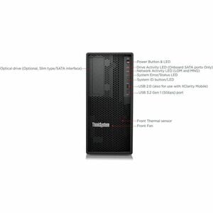 Lenovo ThinkSystem ST50 V3 7DF31006NA Tower Server - 1 x Intel Xeon 6315P 2.80 GHz - 32 GB RAM - Serial ATA/600 Controller