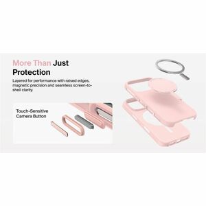 Belkin SheerForce Hülle für Apple iPhone 17 Pro Smartphone - Rosa - Sturzsicher, Schlagfest - Plastik - Kann drahtlos gela