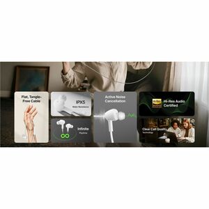 Belkin SOUNDFORM Kabel Ohrhörer Stereo Ohrhörerset - Weiß - Binaural - In-Ear - Host-Schnittstelle: USB-Typ C