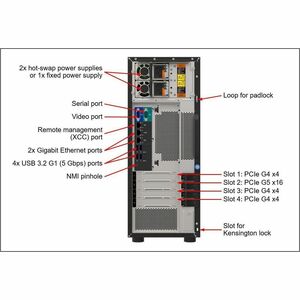 Lenovo ThinkSystem ST250 V3 7DCE100FEA Tower Server - 1 x Intel Xeon 6353P 2,70 GHz - 32 GB RAM - 1,88 TB SSD - (2 x 960GB