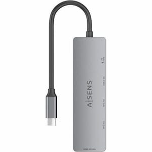 USB-C DOCK 5 EN 1 USB-C A HDMI 2XUSB-A USB-C USB-C PD GRIS 15CM