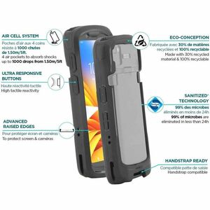 MOBILIS Protech Rugged Case for Zebra Mobile Computer - Black - Drop Resistant, Shock Resistant, Shock Absorbing, Scratch 