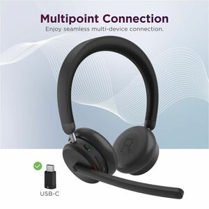 Cuffie Lenovo 6550 Wireless Over-the-head Stereo - Nero - Microsoft Teams Certification - Binaural - Circumaurale - 3000 c