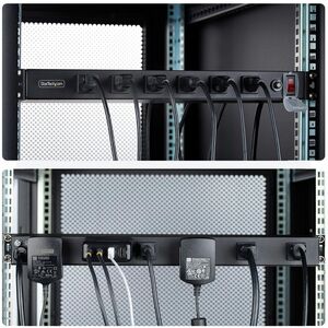 StarTech.com 12-Outlet Rackmount PDU, 1U Server Power Strip, Wide-Spaced Right-Angle Ports, Mounted Power Distribution Uni