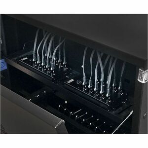 LEBA NoteCart NCF-E-24-SY-SC Ladeschrank - Bildschirmgröße: Bis zu 15,60 Zoll (39,62 cm) - 85,20 cm (33,54 Zoll) Höhe x 88