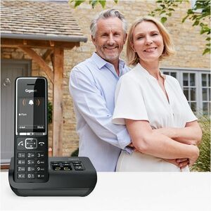 Gigaset Comfort 550 DUO DECT Cordless Phone - Black - 2 Simultaneous Calls - Hearing Aid Compatible