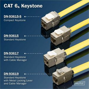 Digitus Network Connector - 12 Piece - 1x RJ-45 Keystone - Female - Shielding