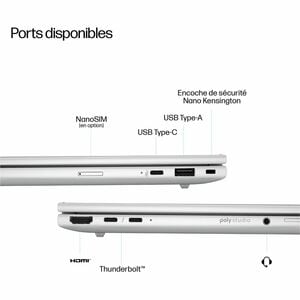HP EliteBook 8 G1i  Copilot+ PC 16 Intel Core Ultra 5 226V Copilot+ PC - 512GB SSD 16GB - 1920 x 1200 - argenté - W11P
