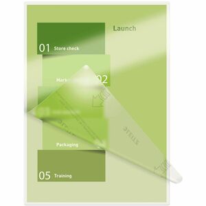 Leitz iLAM Laminating Pouch - Sheet Size Supported: A3 - Laminating Pouch/Sheet Size: 426 mm Width x 80 µm Thickness - Glo