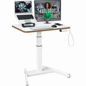 Leitz ERGO Sit-stand Desk - Height Adjustable - 600 mm Table Top Width x 800 mm Table Top Depth - 1300 mm Height - Home Of