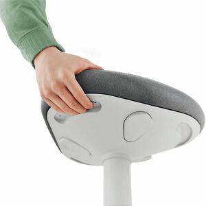 Leitz Ergo Active Sit/Stand Stool - 470 mm to 640 mm High - Dual Density Foam (DDF) Seat - Rounded Base - Dark Grey - Rubber