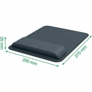 ACCO ERGO Mouse Pad - 24 mm x 200 mm x 260 mm Dimension - Dark Grey - Foam - Strain Resistant, Anti-slip - Mouse