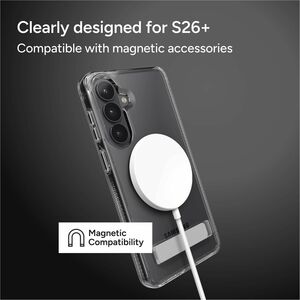ZAGG Crystal Palace Snap Case for Samsung Galaxy S26+ Smartphone - Textured Edges - Clear - Drop Resistant, Yellowing Resi