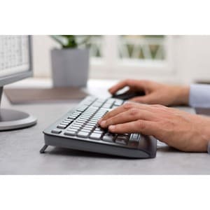 CHERRY GENTIX DESKTOP Tastatur & Maus - QWERTZ - Tschechisch - Kabellos, Funk USB, Schwarz - Maus, Optische, Kabellos, Fun
