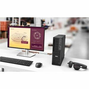Dell Pro Slim QCS1255 Desktop Computer - AMD Ryzen 5 8500G - 16 GB - 512 GB PCI Express NVMe 4.0 SSD - Slim PC - Standard 