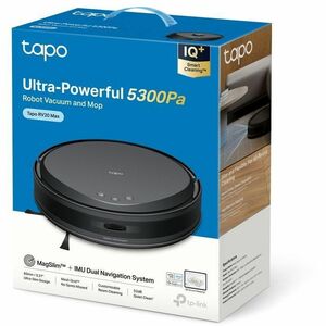 Tapo RV20 Max Schnurlos Saugroboter - 45 W Antrieb - 300 ml Staubkapazität - 300 ml Wassertankkapazität - Filter, Bürste -