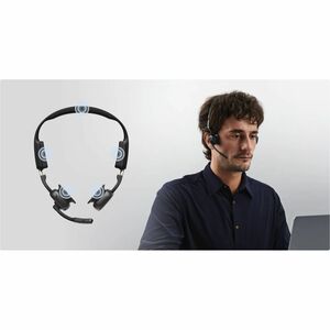 Shokz OpenComm2 UC Wireless Behind-the-neck, Earbud, Over-the-ear, Open-ear Stereo Earset - Black - Binaural - Open - 3000