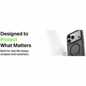 Belkin SheerForce Grip Series Case for iPhone 17 Pro - For Apple iPhone 17 Pro Smartphone - Anti-slip textured - Black - T
