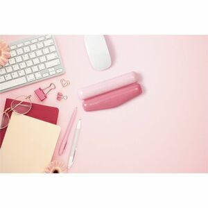 Kensington Duo Gel Wrist Rest - 0.76"" (19.30 mm) Height x 6.69"" (170 mm) Width x 3.09"" (78.50 mm) Depth - Pink - Polyur