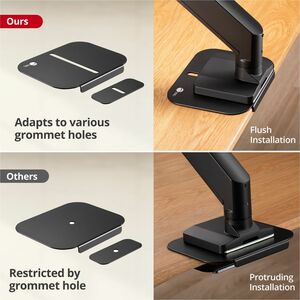 SIIG Adjustable Reinforcement Bracket Mount Plate-black Protects Your Desktop - Adjustable Reinforcement Bracket Mount Pla