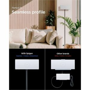 Spigen Wall Mount - White - Polycarbonate/Acrylonitrile Butadiene Styrene (PC/ABS)