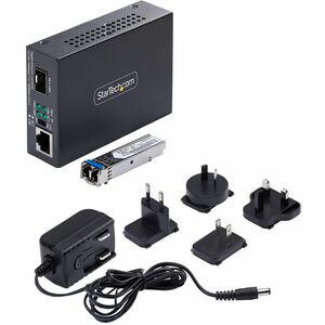 StarTech.com Transceiver/Media Converter - TAA Compliant - 2 Port(s) - 1 x Network (RJ-45) - Duplex LC Port - Twisted Pair