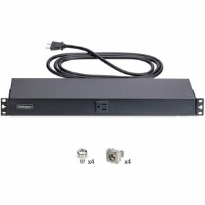 StarTech 13-Outlet Rackmount PDU, 1U Server Power Strip, 1x Front and 12x Rear Ports, Mounted Power Distribution Unit for 