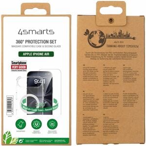 4smarts 360° Protection Set Hülle für Apple iPhone Air, iPhone 17 Air Smartphone - Transparent - Retail - Stoßfest, Kratzf