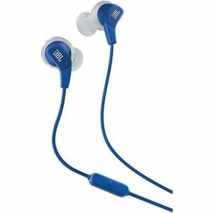 JBL Endurance Run 3 Wired Earbud, Behind-the-ear Stereo Earset - Blue - Binaural - In-ear - 20 Hz to 20 kHz - Mini-phone (