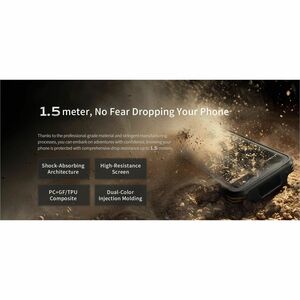 ONERUGGED P1 128 GB Rugged Smartphone - 6.6" TFT LCD HD - Octa-core (8 Core) - 8 GB RAM - Android 14 - 4G - Black, Orange 