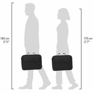 Dicota TWO Tasche für 35,6 cm (14 Zoll) bis 40,6 cm (16 Zoll) Notebook - Schwarz - 300D rPET Polyester Körper - wasserabwe