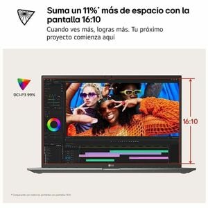 LG gram Pro 16Z90TR-E 16Z90TR-E.AD88B 40.6 cm (16") Notebook - WQXGA - 144 Hz - Intel Core Ultra 7 255H - 32 GB - 1 TB SSD