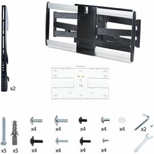 StarTech Ultra-Slim Articulating TV Wall Mount for up to 65inch and 99lb/45Kg Flat Screens, VESA 600x400, TAA Low-Profile 