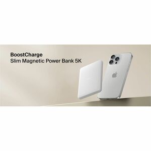 Belkin BoostCharge Power Bank - White - For Earbud, iPhone, Qi-enabled Device - 5000 mAh - 15 W - USB Type-C Connector - L