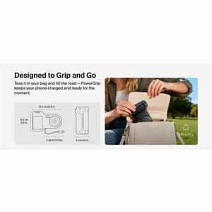 Belkin Stage PowerGrip CTA006 Lade-Kameragriff/Powerbank - Dunkelgrau - USB - Batterie - Tragbar