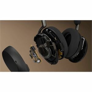 Jabra Evolve3 85 Wired/Wireless Over-the-ear, Over-the-head Stereo Headset - Black - Microsoft Teams Certification - Binau