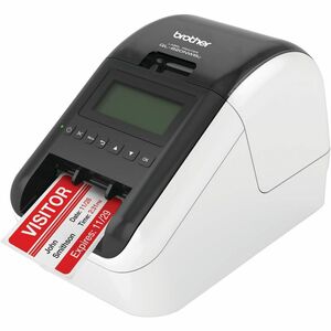 Brother QL-820NWBC Desktop Direct Thermal Printer - Two-color - Desktop - Label Print - Fast Ethernet - USB - Bluetooth 5.
