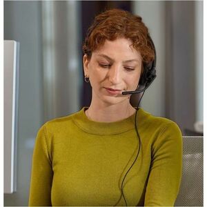 Poly Mission 400 415 Wired Over-the-head, On-ear Mono Headset - Black - Microsoft Teams Certification - Monaural - Supra-a