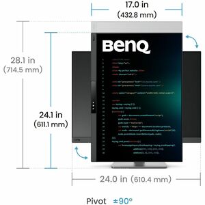 BenQ RD280UG 28" (71.1 cm) Class 4K+ LED Monitor - 3:2 - 28.2" (71.6 cm) Viewable - In-plane Switching (IPS) Technology - 