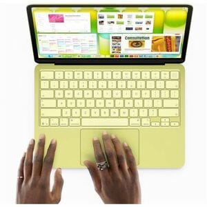 ""MacBook Neo 13 in A18 Pro avec CPU 6 coeurs et GPU 5 coeurs, 8 Go, 256 Go SSD - Jaune Agrume (Adaptateur secteur non fou