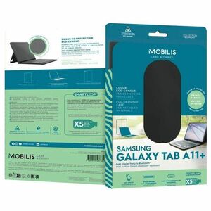 MOBILIS Element Keyboard/Cover Case (Folio) for 27.9 cm (11") Samsung Galaxy Tab A11+, Galaxy Tab A9+ Tablet - French Keyb