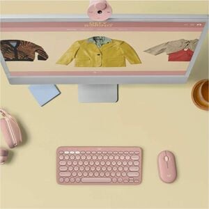 Logitech Pebble Keys 2 K380s 键盘 - 袖珍的 - 无线 连接 - USB 接口 - 英文（美国） - QWERTY 布局 - Bluetooth/RF - 10 m - 2.40 GHz - 台式机, 搜索, 后面