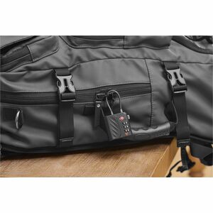 Verbatim Combination Padlock - 1 - Acrylonitrile Butadiene Styrene (ABS), Braided Stainless Steel - Black