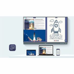 BenQ Board Pro RP8605 2184.40 mm 4K UHD LCD Collaboration Display - ARM Cortex A78 + A55 - 16 GB - High Precision Infrared