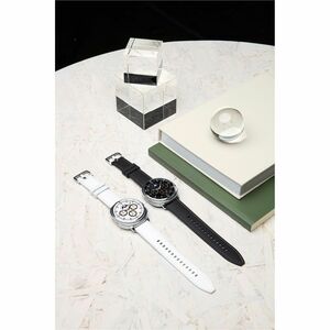 Samsung Galaxy Watch8 Classic SM-L505F Smart Watch - Rounded Square Case Shape - White Body Color - Stainless Steel Body M