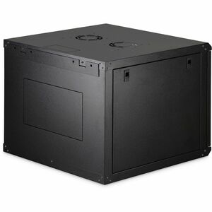 Digitus Dynamic-N 9U Wandmontierbar Geschlossener Schrank Rackschrank für Networking, Server - Schwarz - Stahl, Glas, Blec