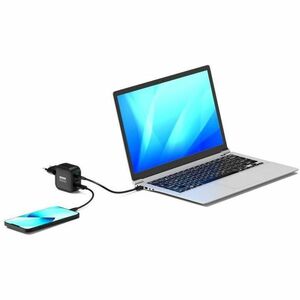 Port Connect 65 W AC Adapter - Universal Adapter - 2 USB Type-C - For PC, Smartphone, Tablet, Notebook, MacBook Air, MacBo