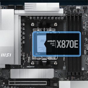 MSI PRO X870E-P WIFI Gaming Desktop Motherboard - AMD X870E Chipset - Socket AM5 - ATX - Ryzen 7 Processor Supported - 256